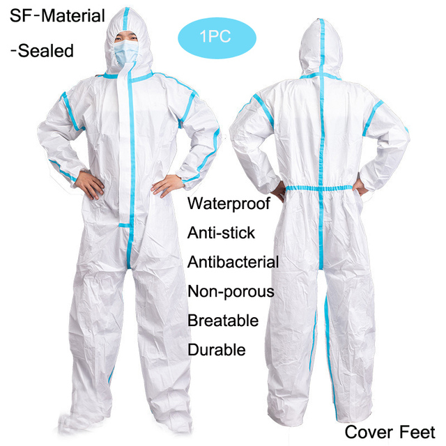 Traje de salto de protección de aislamiento sanitario desechable, ropa de seguridad para el trabajo, transpirable, a prueba de polvo, pintura de pulverización, traje general de trabajo