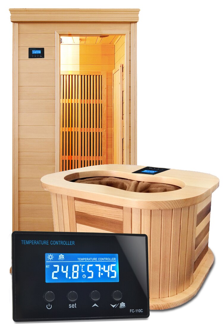 Digital LCD Mini Sauna Room Temperature Controller with Foot Spa Grandado