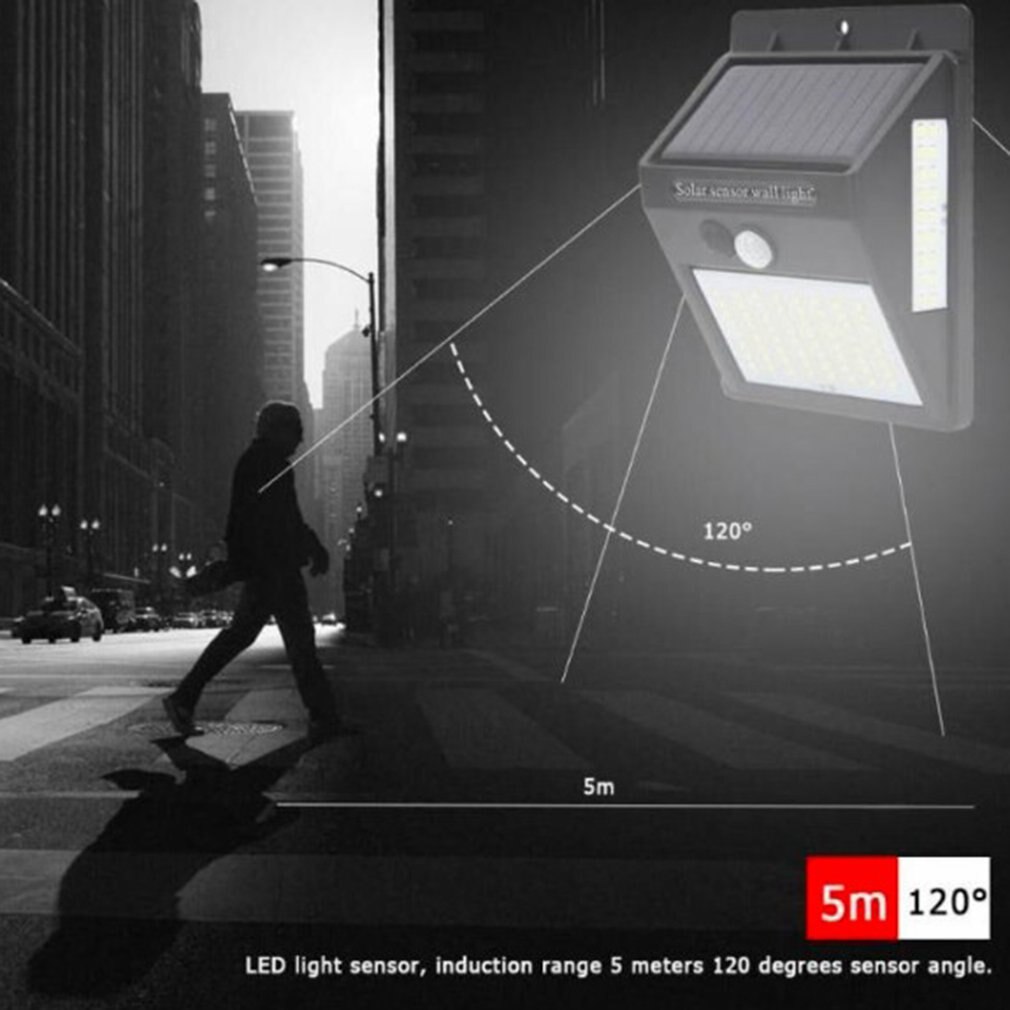 100 Led Solar Light Outdoor Solar Wall Lamp LED Bulb Human Body Induction IP65 PIR Solar Lighting Garden Decoration Lights 50W