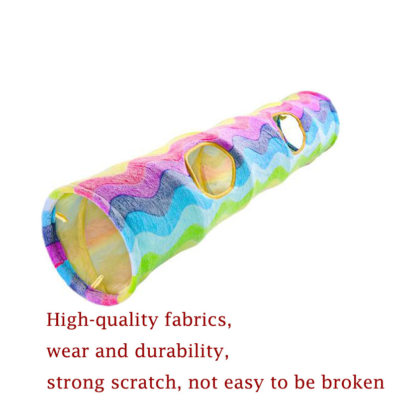 Opvouwbare Regenboog Kat Tunnel Speelgoed Inklapbare Pet Spelen Multicolor Tunnelbuis Speelgoed voor Katten Puppy Kitty Kat speelgoed