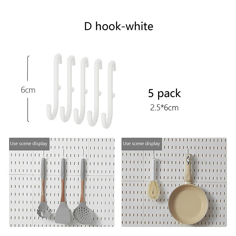 Pegboard Akcesoria ścienne Organizer ścienny Wyświetlacz montażowy Diy Pegboard zestaw płyta robić przechowywania narzędzi Stojak na tablice Łazienka Kuchnia: Różowy