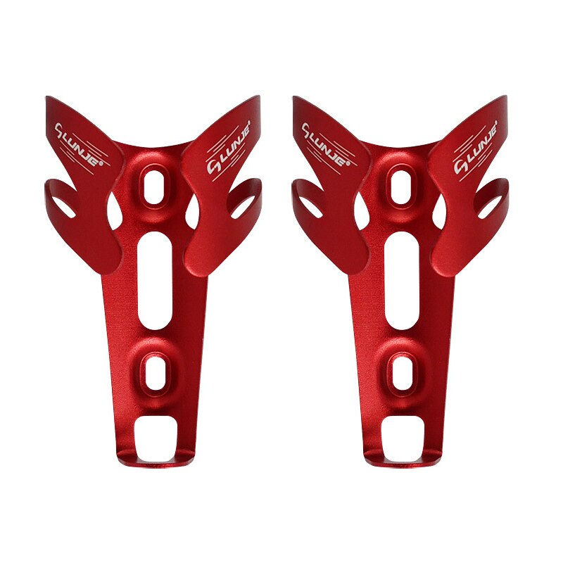 2Stck Straße Fahrrad Flasche Käfig Berg Fahrrad Flasche Käfig Aluminium Legierung Wasser Tasse Halter Fahrrad Zubehör: rot