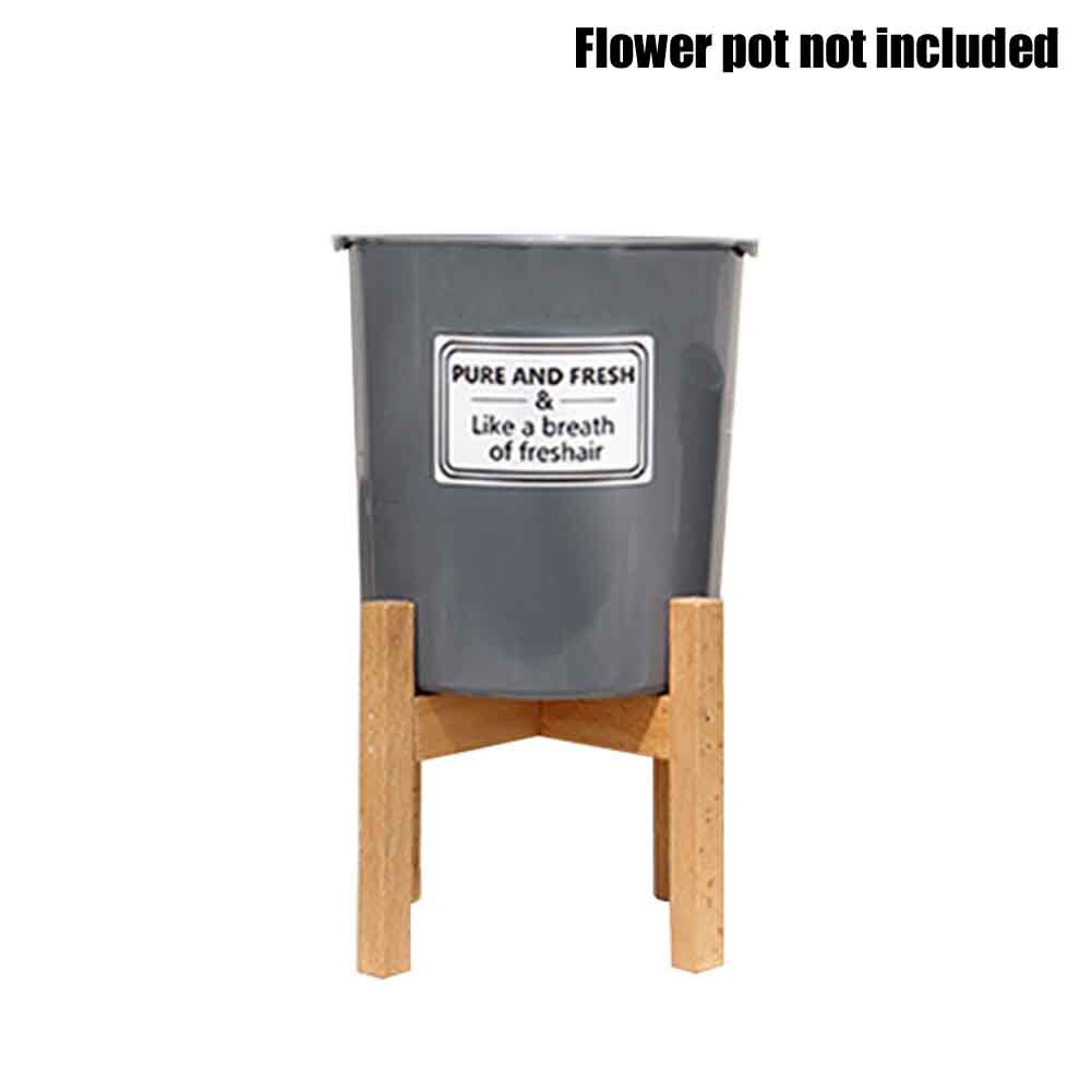 Soporte para maceta de madera para decoración del hogar, no bamboleante, de mediados de siglo, moderno soporte para plantas, bonsái de pie para interiores, exteriores, jardín y oficina: M