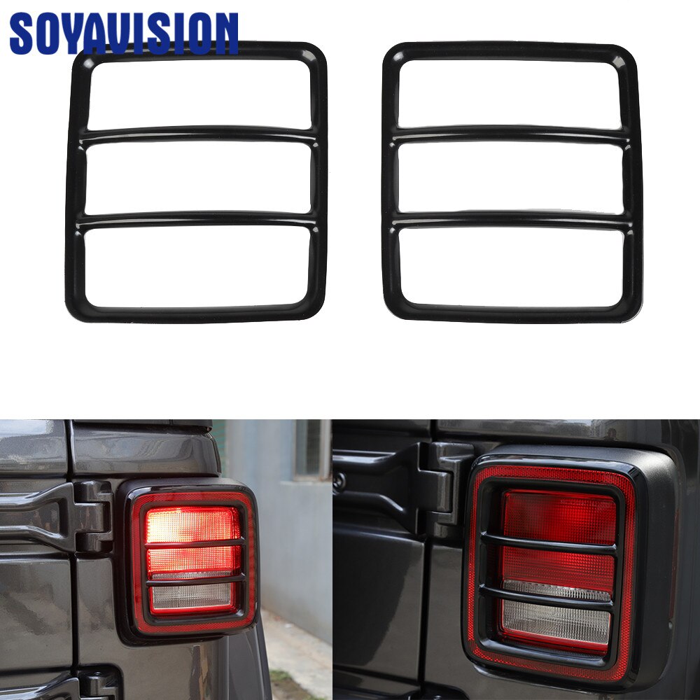 Metalen Auto Exterieur Achterlicht Lampen Guards Decoratie Cover Stickers Voor Jeep Wrangler Jl + Auto Styling Accessoires