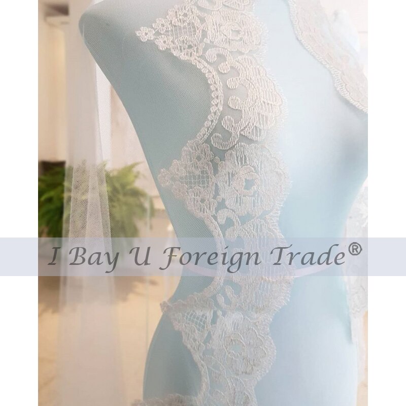 Soft Tulle Lace Short Wedding Veil One Layer Veil Dress Accessories Bride Veils 1.5 Meter