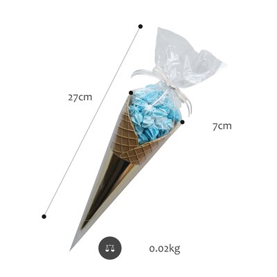 SWEETGO Künstliche marlin Bohne Eis Kegel Ornament emulieren lebensmittel Nachtisch modell aus Tonne schaufenster fotografie werkzeuge profis: hell Blau