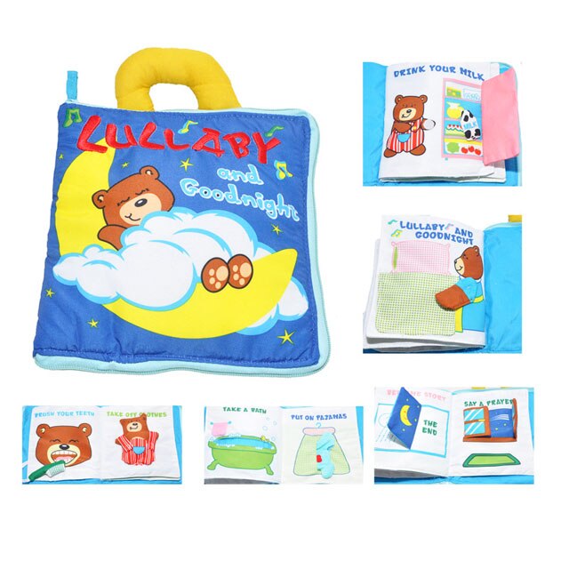 3 patronen voor de vroege cognitieve ontwikkeling van baby's, mijn rustige boek, baby welterusten, stoffen boeken, educatieve activiteitenboeken