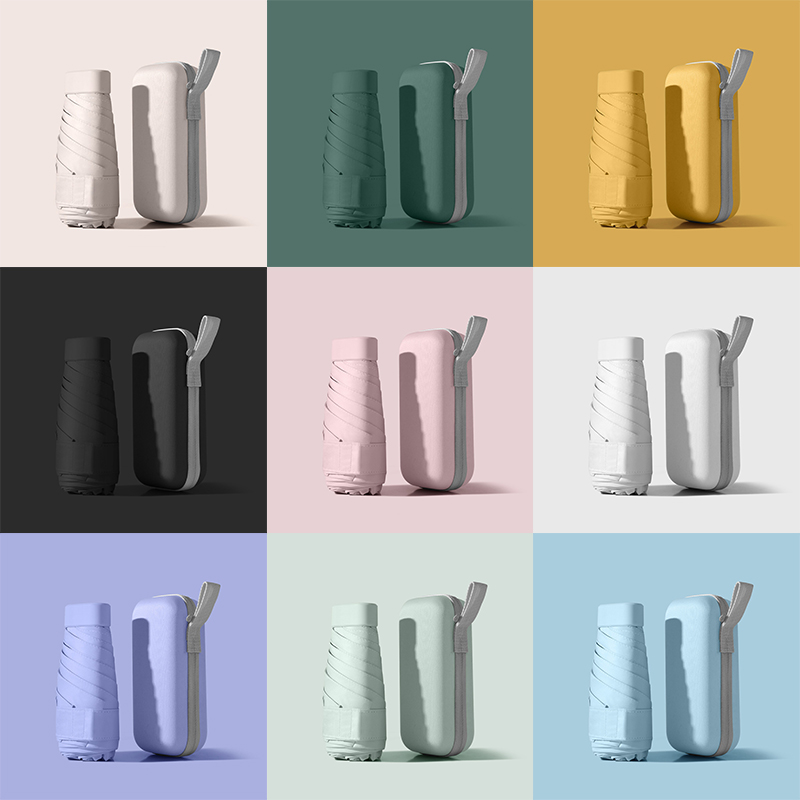 Xiaomi-Mini paraguas Ultra compacto con revestimiento negro, bolsillo portátil, sol, lluvia, doble uso, ligero, de viaje, para mujeres y hombres