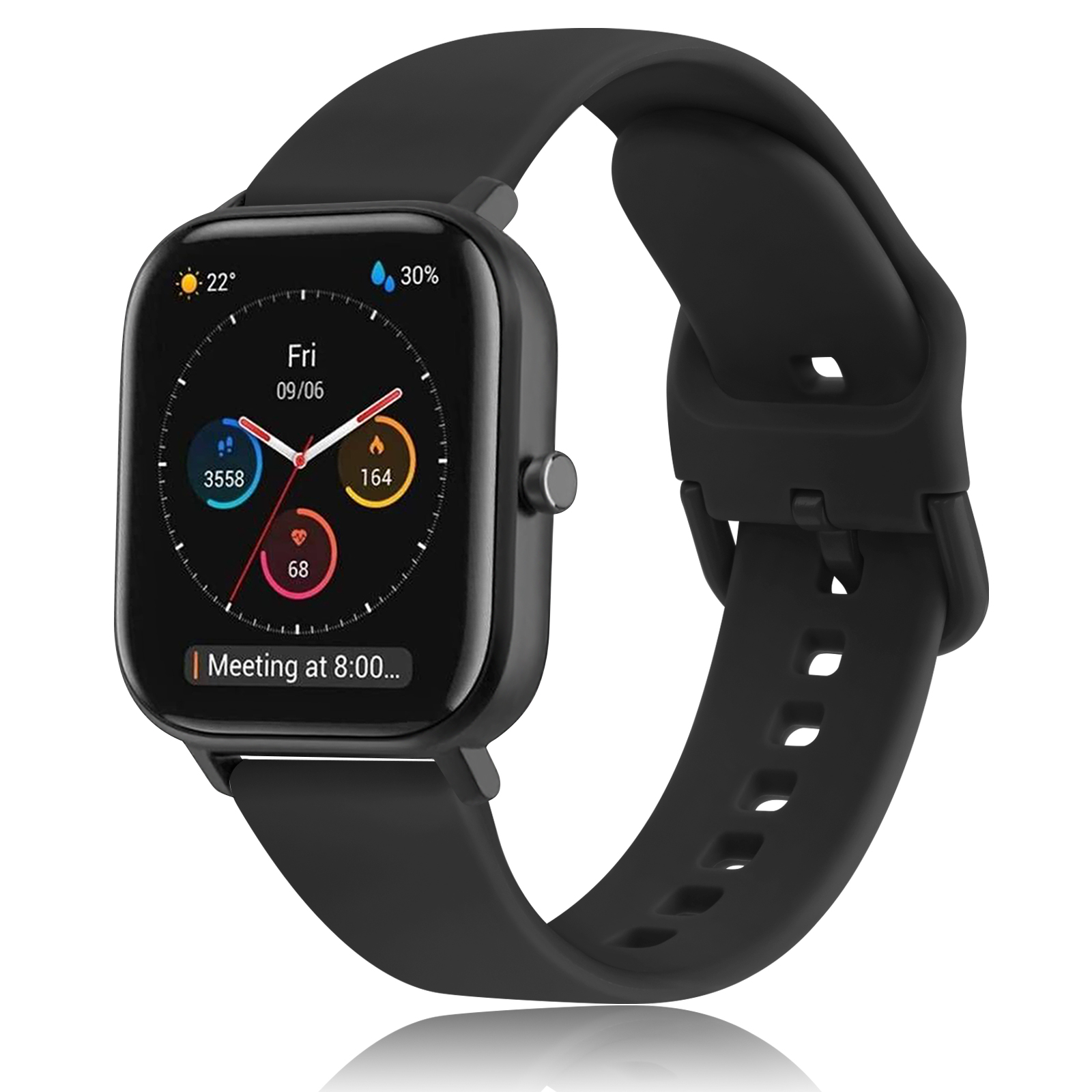 20mm/22mm klokkerem til amazfit gts 4 mini /2e/3/ gts 2 mini/gtr 4/3/ pro/gtr 2/47mm/ stratos silikonarmbånd til amazfit bip-rem: Svart gul / 20mm