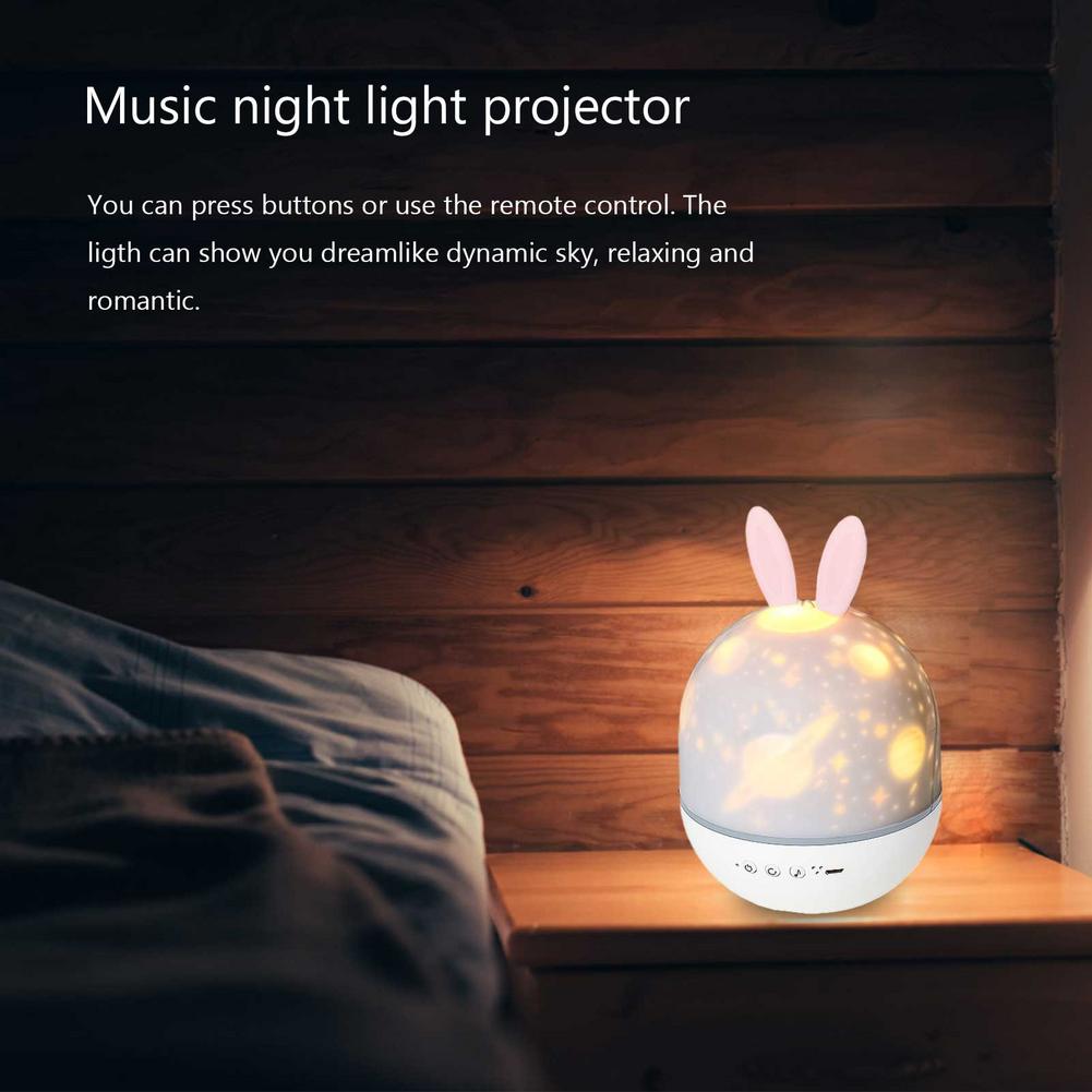 6 Projection Themes Light Music Remote Control 360 Degree Rotation Night Lamp Ocean World Birthday Party Planet Merry Christmas