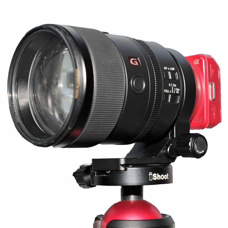 IShoot Objektiv Kragen Fuß mit Kamera QR Platte für Sony FE 135mm F 1,8 GM Sony 70-350 16-55mm f 2,8G Stativ Montieren Ring ist-S135FE