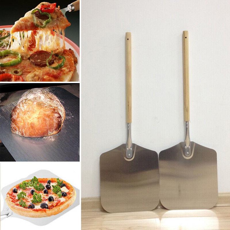 Pizza Schil Schop Met Houten Handvat Taart Schop Kaas Cutter Peels Lifter Tool Pizza Schop Bakken Gebak Gereedschap