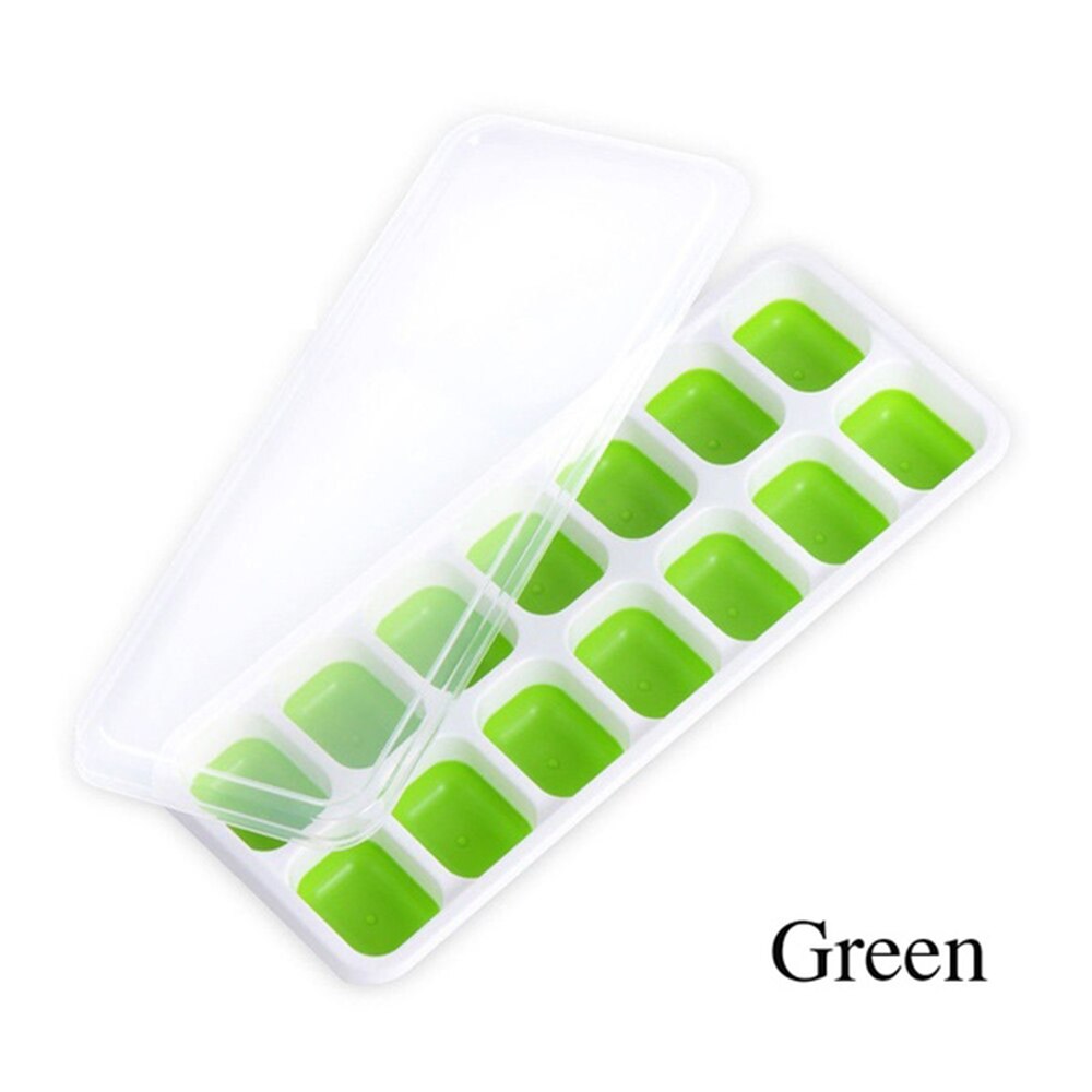 Silikone silikone bakke form silica gel køkken gør-det-selv isterning hjem lce værktøj: Grøn