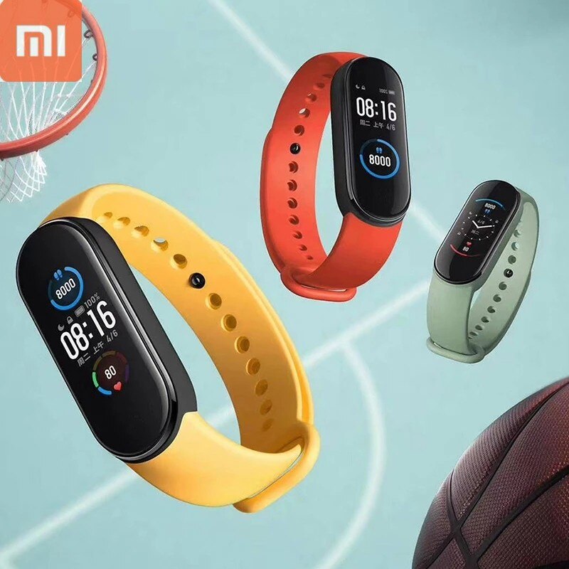 Xiaomi mi band 5 slimme armband 1:1 groot amoled-scherm hartslagmeter fitness tracker bluetooth 5.0 sport waterdichte band 5
