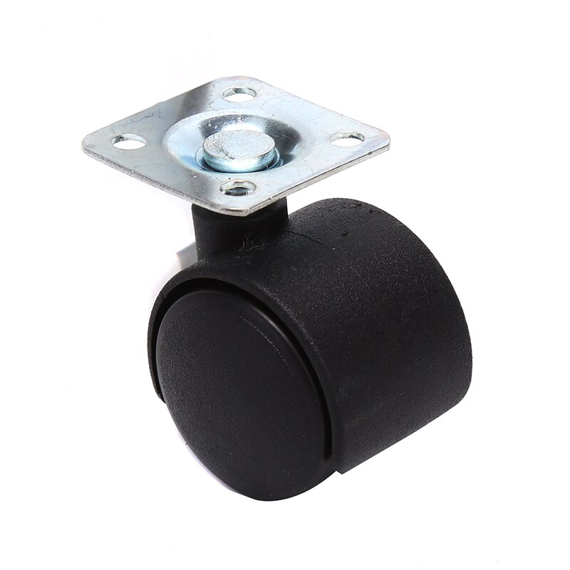 1pcs Hardware Casters For Industrial Furniture 30mm Nylon Wheel Chair Table Castor Replacement Black Swivel Plate Caster