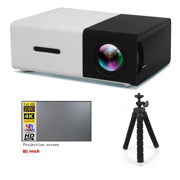 Salange YG300 Mini Projector LED Projector Lcd Projetor Audio HDMI USB Mini YG-300 Proyector Home Theater Media Player Beamer: Default Title