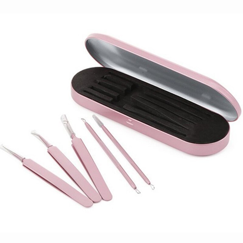 Blackhead Remover Kit Curved Blackhead Tweezers Kit Pimple Comedone Extractor Tool Set Dermatologist Grade Kit