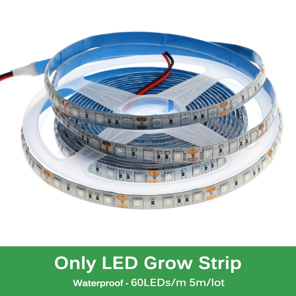 Plant Grow Light Strip Full Spectrum Phytolamp 5m LED Strip Lamp for Plants Flowers Dimmable Phyto Tape for Greenhouse Grow Tent: Type 1-Waterproof / 4 Red 1 Blue