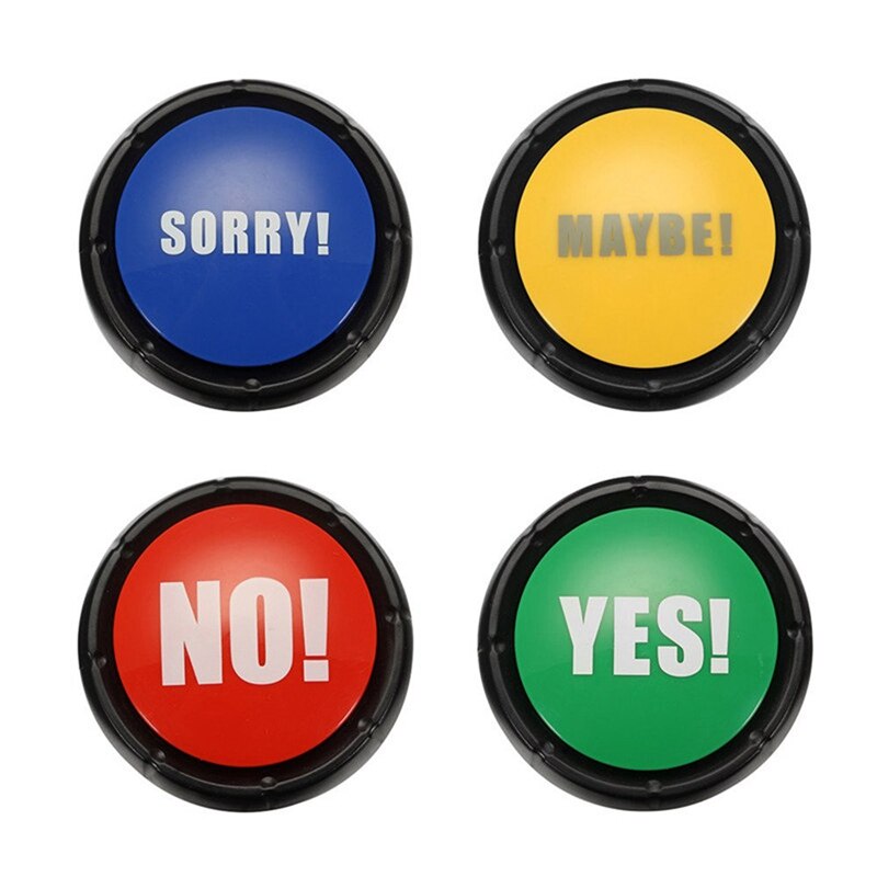 Bouton sonore de jeu, bouledogue, oui, non, peut-être désolé, outils de fête, fournitures de ,: Maybe