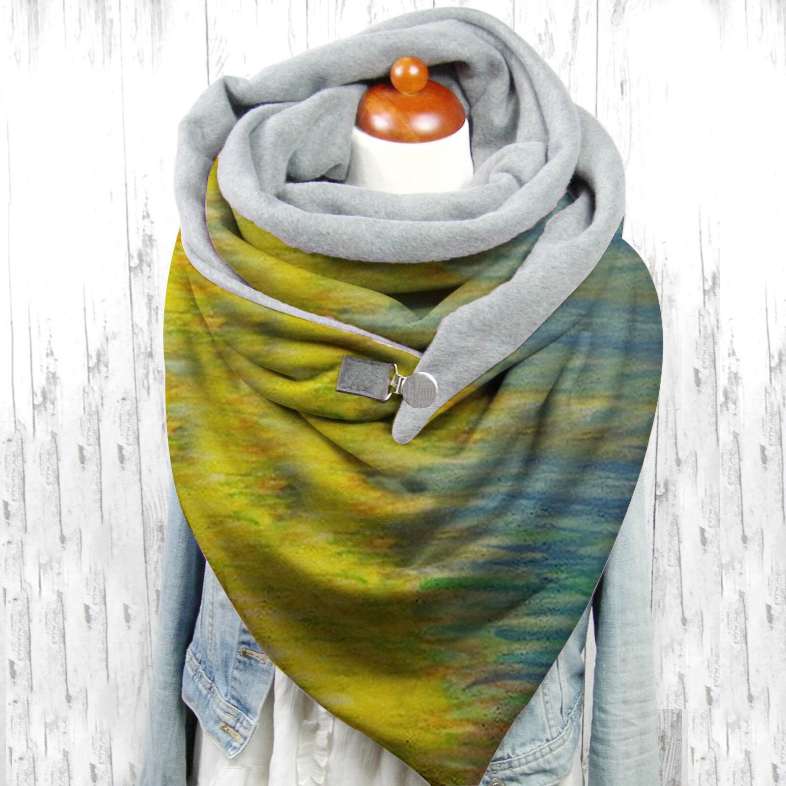 Universal outono inverno quente à prova de vento costura cor dupla camada fivela cachecol marca de luxo senhoras designer bufanda #35