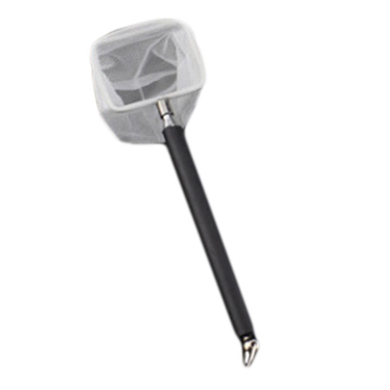 3D Mini Stainless Steel Adjustable Aquarium Catch Net Shrimp Scoop Fish Scoop Round Square Pocket Shrimp Catch Nets Fishing: black