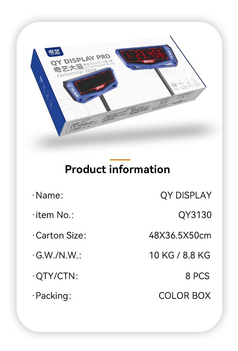 Qiyi Display Timer Spel Qiyi Display Kubus Timer Snelheid Kubus Competitie Display Pro Wca Qiyi Led Timing Display