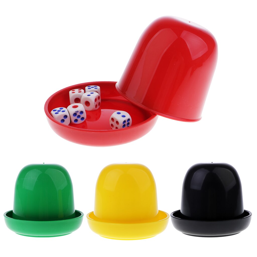 Dice Cup Shaker with 6pcs Six Side Dices 6-Die D6 Gambling Lovers