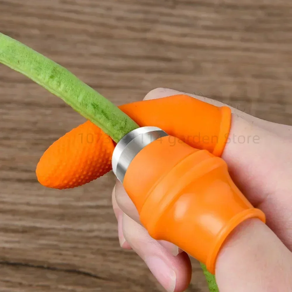 Silikon Daumen Messer Schutz Finger Schutz Getriebe Schneiden Gemüse Ernte Messer Rotector Fingerspitze Finger Arbeit Handschuhe