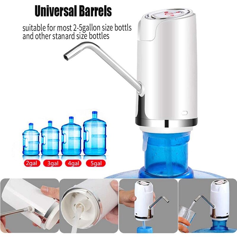 Water Bottle Dispenser 5 Gallon USB Charging Drinking Water Pump Electric Water Bottle Pump for Outdoor and Indoor Use