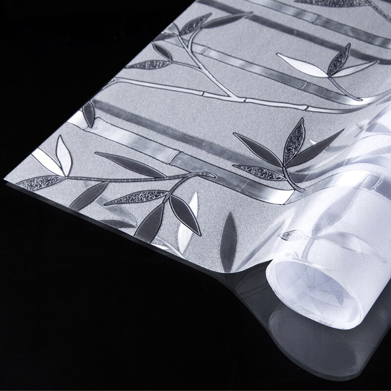 Vinilo adhesivo para ventana de bambú tintado 3D, película de vidrio de privacidad para cocina, oficina y hogar, Anti Uv estática sin pegamento