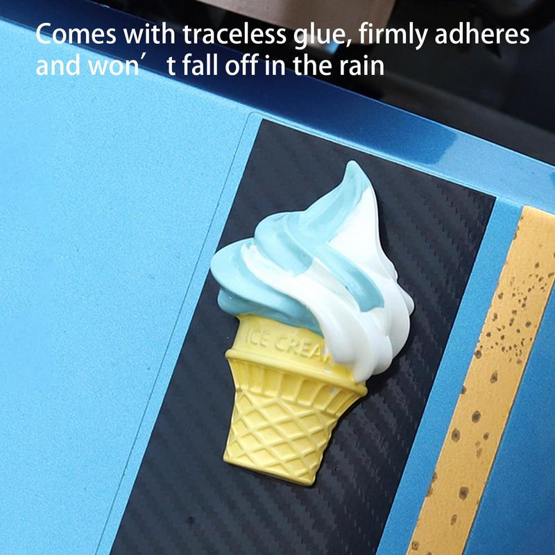 Motorcycle Hat Accessories Falling Ice Cream Spoof Motorcycle Ornament Funny Ornament For Cycling Car Dashboard Decorations