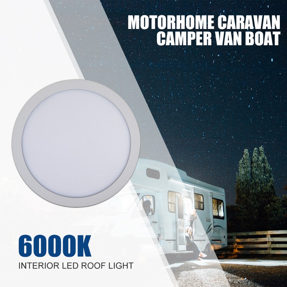 12v tak taklampa led för husvagn/husbil/släp/båt utanpåliggande montering