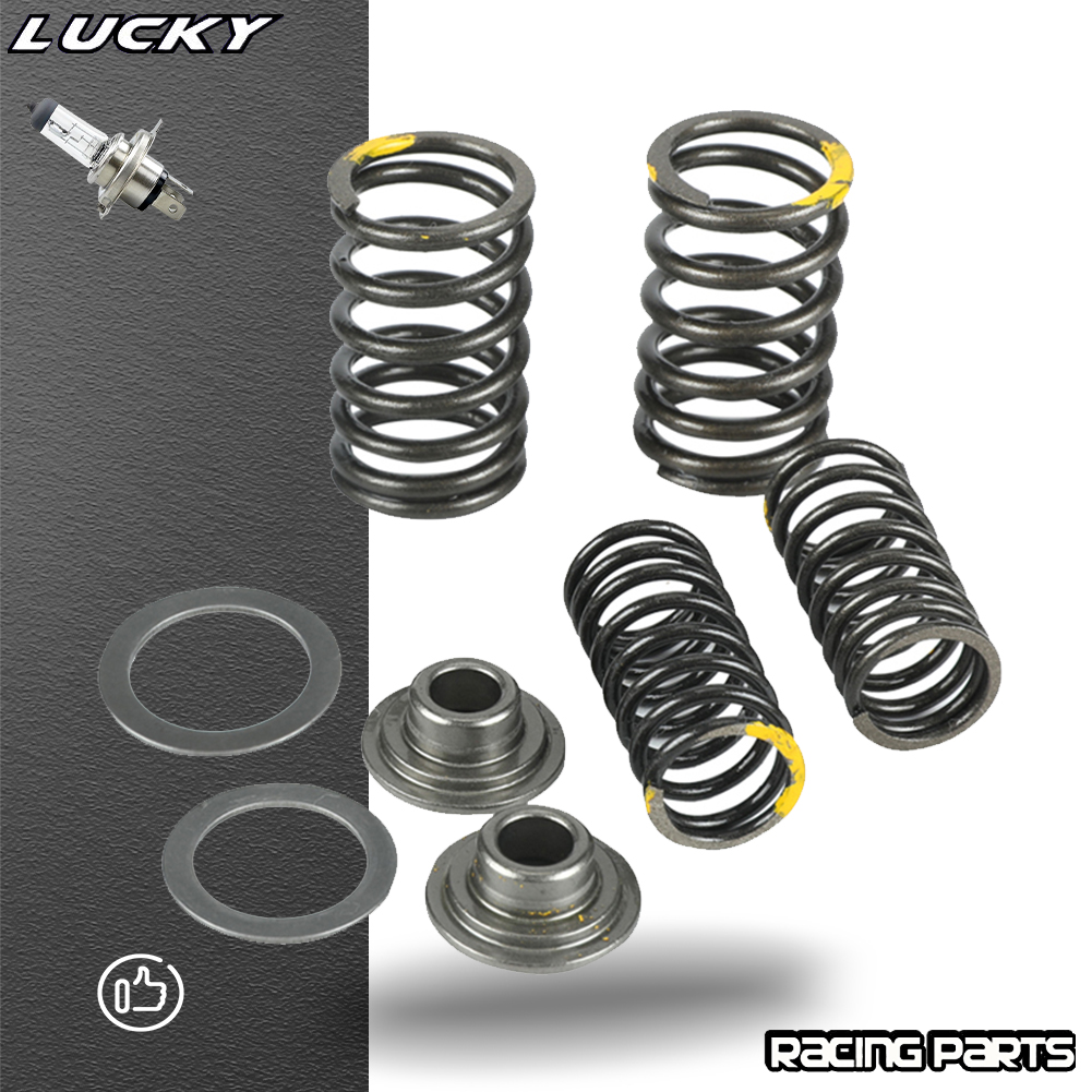 Motorcycle Intake Exhaust Valve Comp Springs Cotter Seal Assy For Lifan LF125 140 150cc Horizontal Engine Dirt Pit Bike ATV Quad