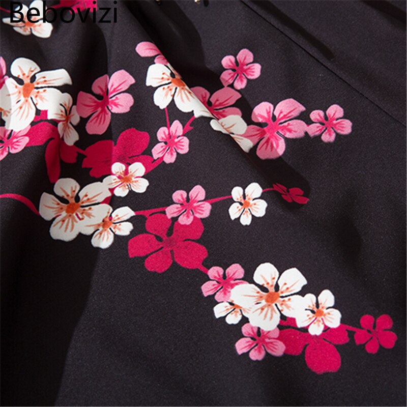 Bebovizi Japanse Crane Sakura Kimono Pak Dunne Traditionele Broek Mannen Aziatische Kleding Elastische Taille Broek Losse Broek Cosplay