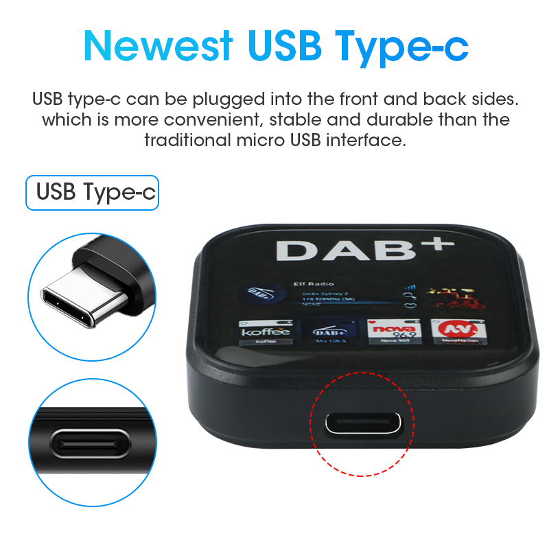 DAB+ Antenna With USB Adapter Car Digital Radio Tuner Receiver DAB+ Adapter For Universal Android Multimedia Head Unit Player