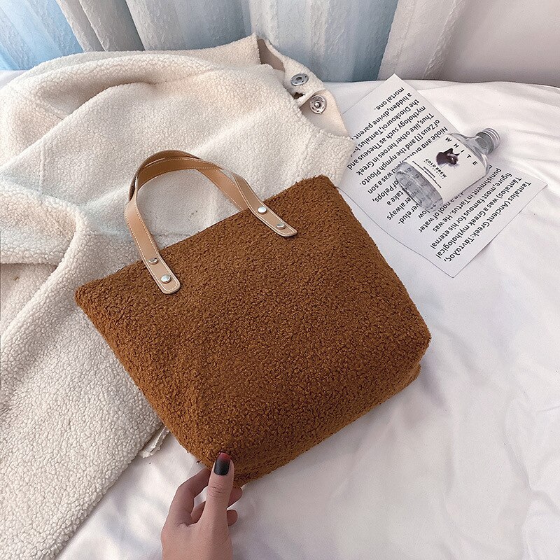 Korean-style Students Shoulder Bag Women's Cute Plush Velvet Bag Versatile Shoulder Bag fang yang gao mao bao Women's Handbag