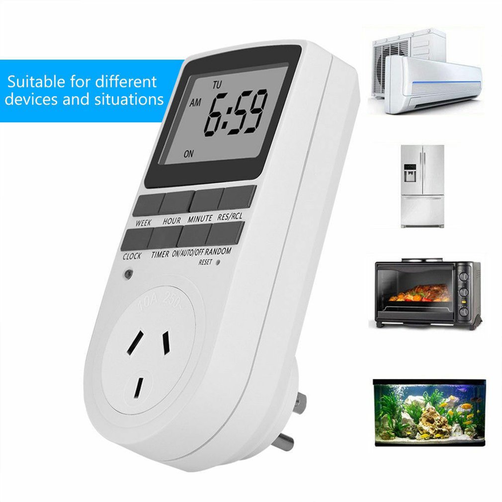 Elektronische Digitale Timer Schalter AU Stecker Küche Timer Outlet 240V 7 Tag 12/24 Stunde Programmierbare Timing Buchse