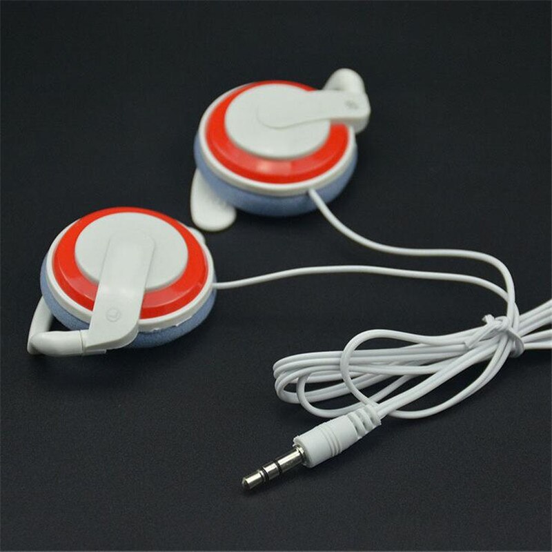 Sport Wired Headphones Earphone 3.5mm Stereo Running Earphones Earbud Universal For Mobile Phone Sony Samsung Computer MP3 4: Red