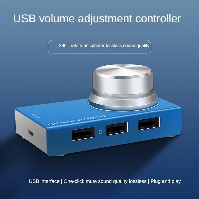 Usb Volumeregeling, Lossless Pc Computer Speaker O Volume Controller Knop, richter Digitale Controle Met Een Sleutel Mute Functi
