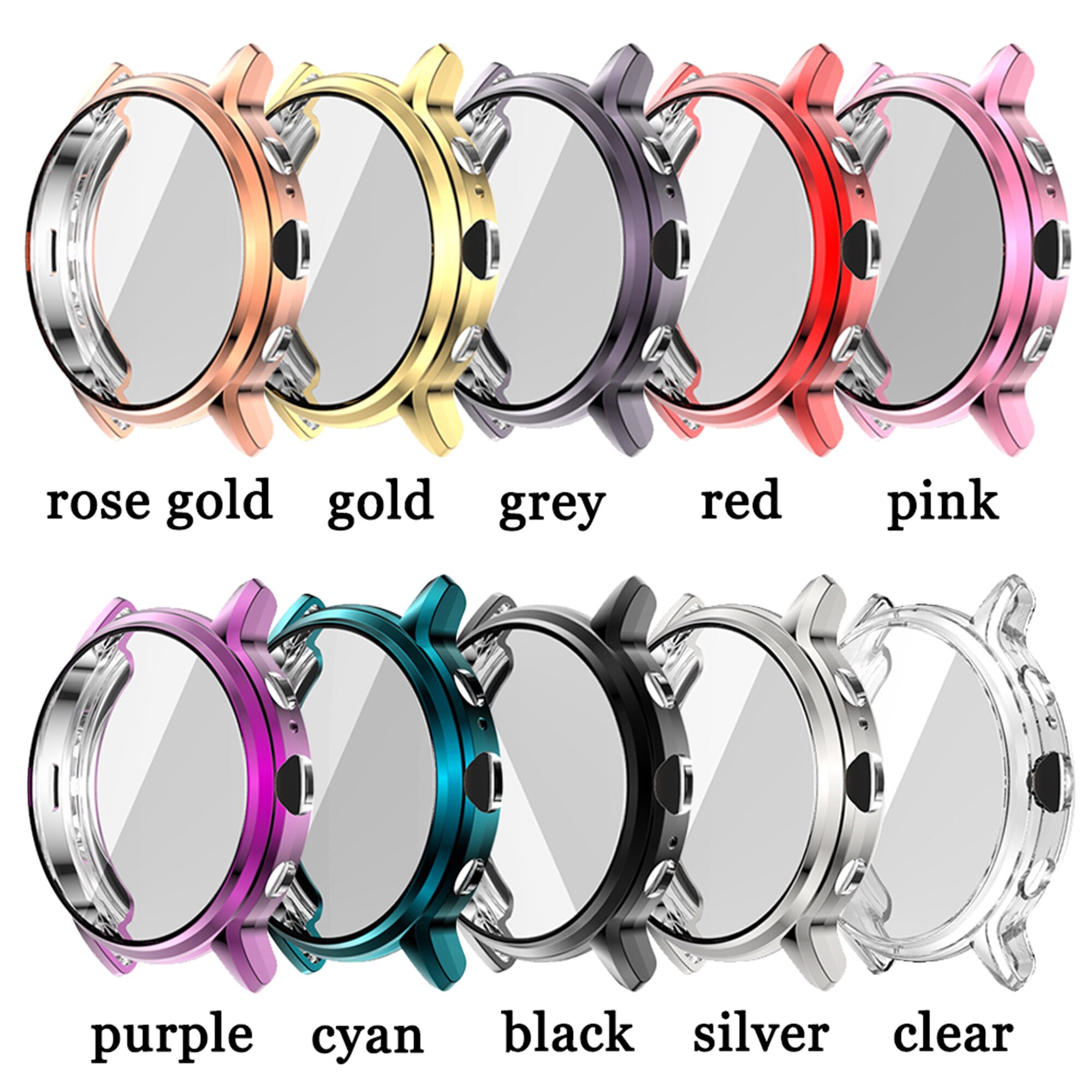 Tencloud Protective Case For Fossil Gen 5 Carlyle Soft TPU Protector For Gen 5 Carlyle Full Screen Cover Bumper Anti-shock Shell