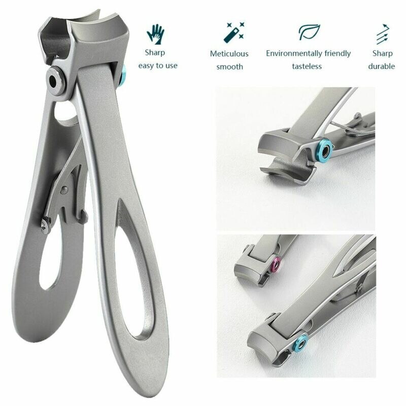 Nail Clippers Trimmers Stainless Steel Wide Jaw Opening Manicure Fingernail Cutter Thick Hard Ingrown Toenail Scissors Tools