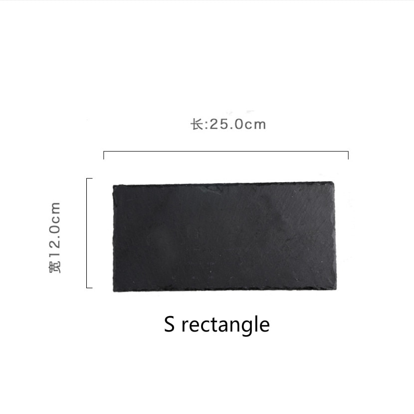 Slate Plate Home Japanese Sushi Rock Tray Barbecue Plate Dishes And Plates Sets Dessert Dish For Kitchen Dishes Dinner Plates: S2