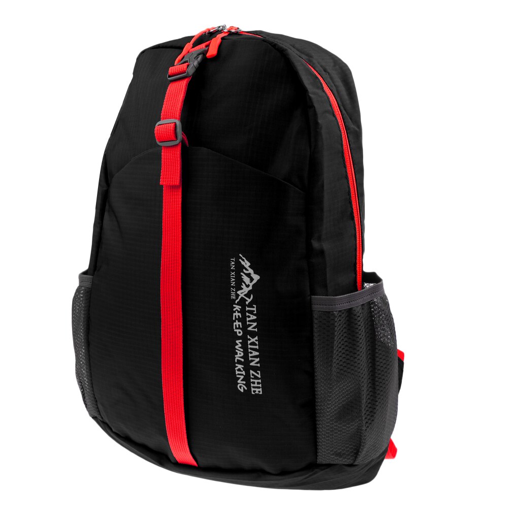 20L Outdoor Water Repellent Folding Backpack Travel Hiking Bag Camping Rucksack Outdoor Sports Climbing Bag: black