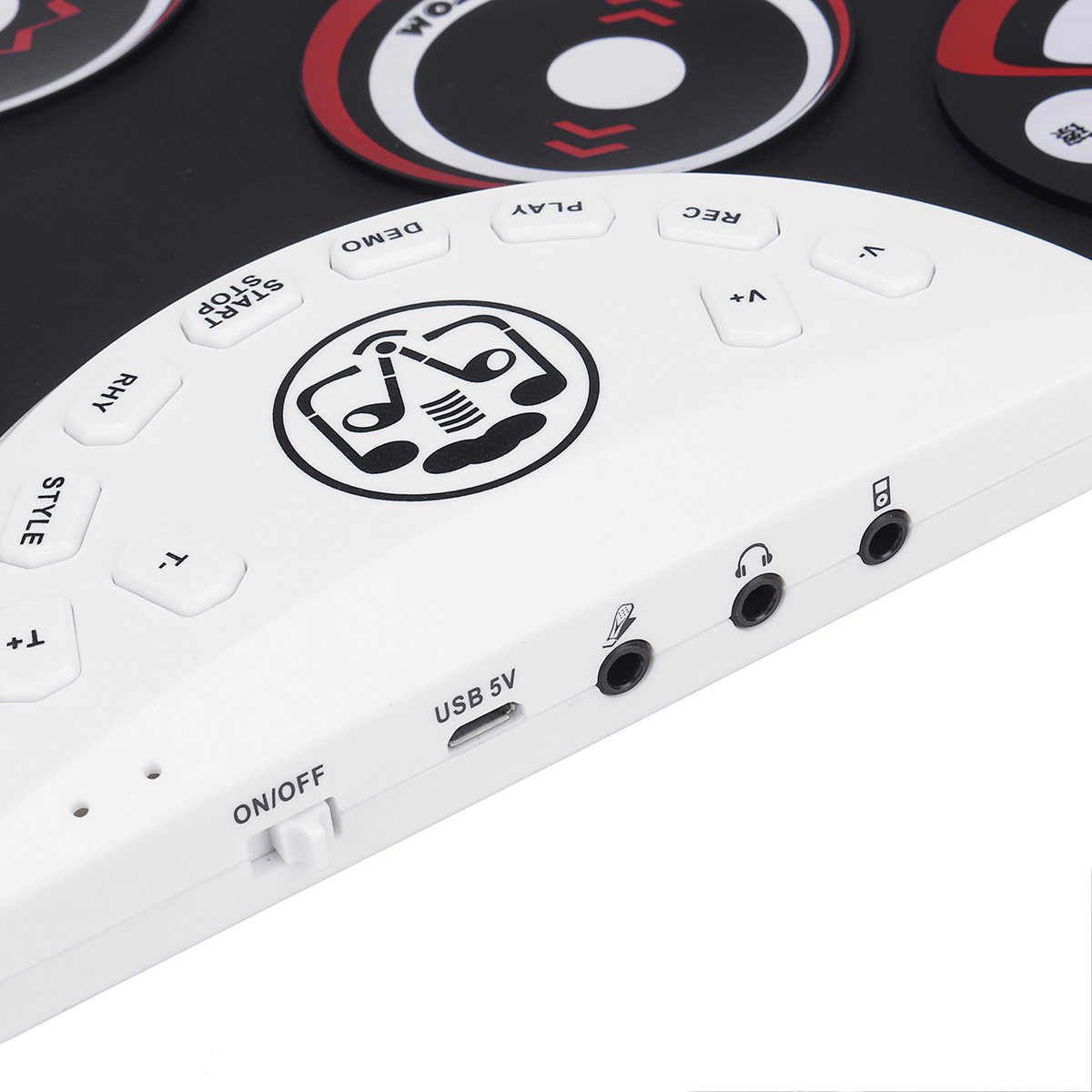 Faltbare Trommel Pad Bausatz mit Trommelstöcke Fuß Pedal Elektronische Hand Rolle Trommel USB Schlagzeug Instrument einstellen Silikon