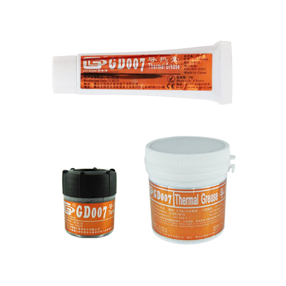 GD007 – pâte de graisse thermoconductrice, ventilateur de refroidissement, plâtre de Silicone, composé de dissipateur thermique haute Performance 6.8W/mk