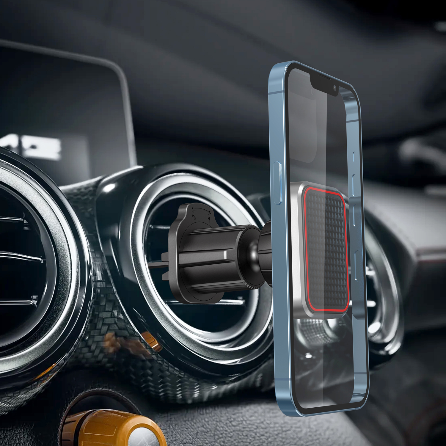 Soporte magnético para teléfono de coche, ventilación 2025, actualización de 6 imanes fuertes, gancho de montaje Universal para teléfono móvil, base de ventilación giratoria 360