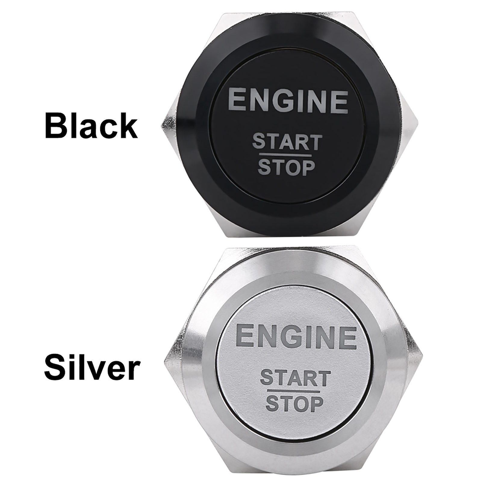 Interruptor de arranque de motor de coche, botón de arranque de motor de coche, LED blanco, 12V