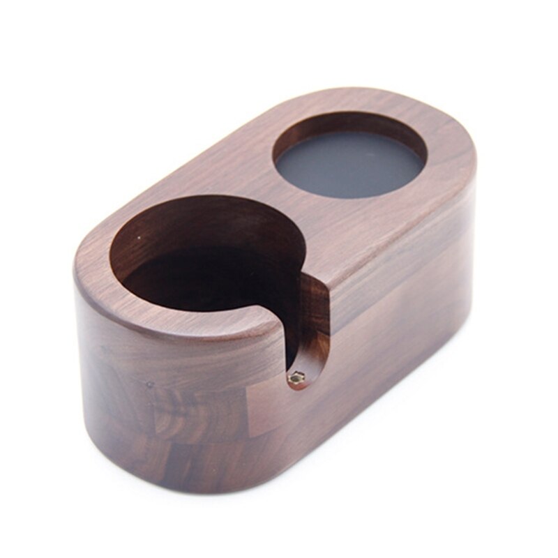 Walnut Wood Espresso Distributor Mat Coffee Tamper Stand Support Base Rack Coffee Filter Holder Coffee Machine Handle