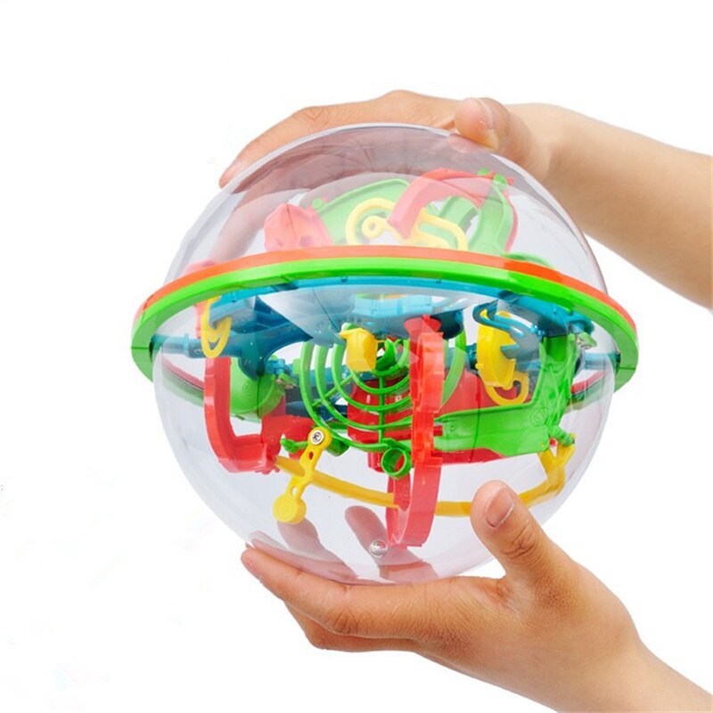 100 Stap Magic Intellect Ball 3D Puzzel Bal Labyrint Bol Globe Speelgoed Uitdagende Hindernissen Spel Brain Tester Balance Training
