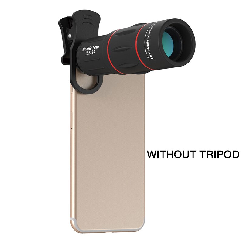 Umfang Teleskop mit Stativ Telefon Clip Professionelle Tele Telefon Kamera Objektiv 18X Monokulare Teleskop Kompakte Versenkbare Zoomen